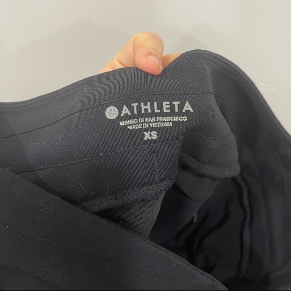 Athleta Metro Downtown Shorts Drawstring Side Strip Black Athleisure X-Small - Picture 7 of 9